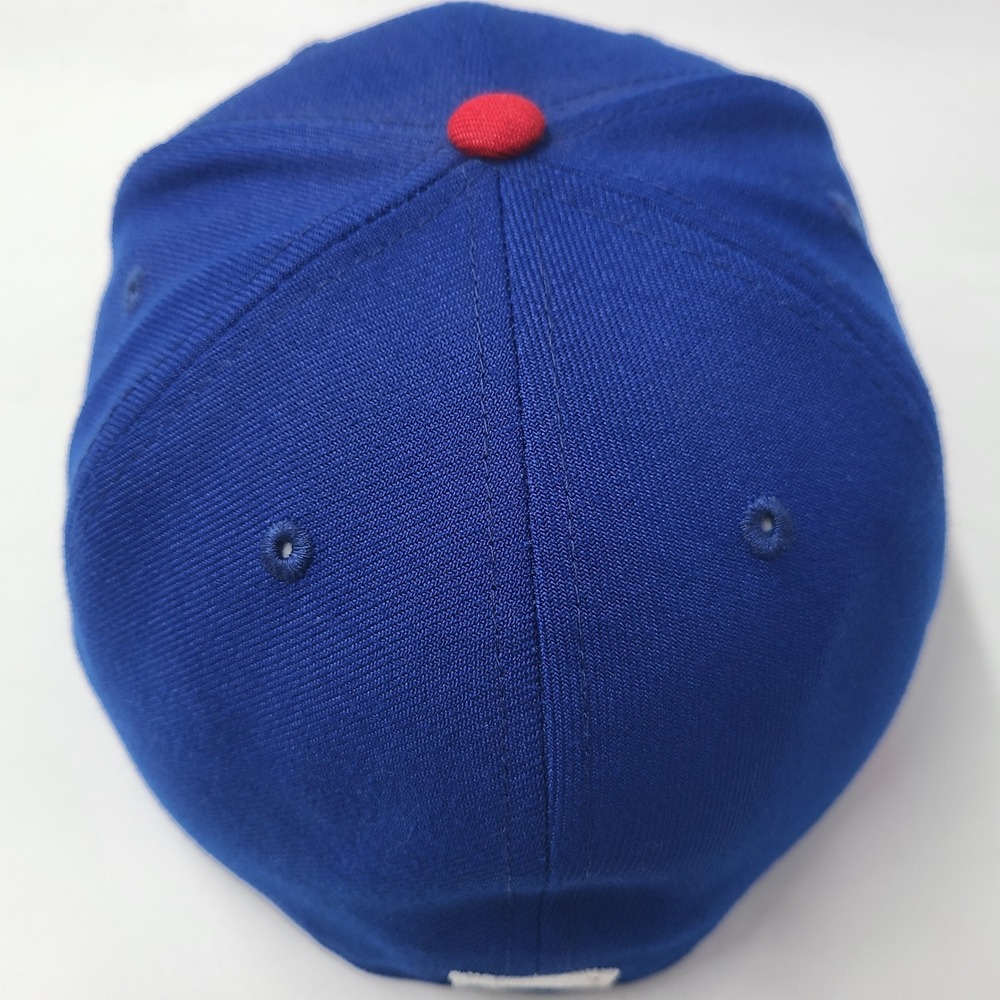 Chicago Cubs Hat Fitted 7 1/4 New Era 59Fifty Blue Red MLB Baseball Logo Men - Picture 8 of 11